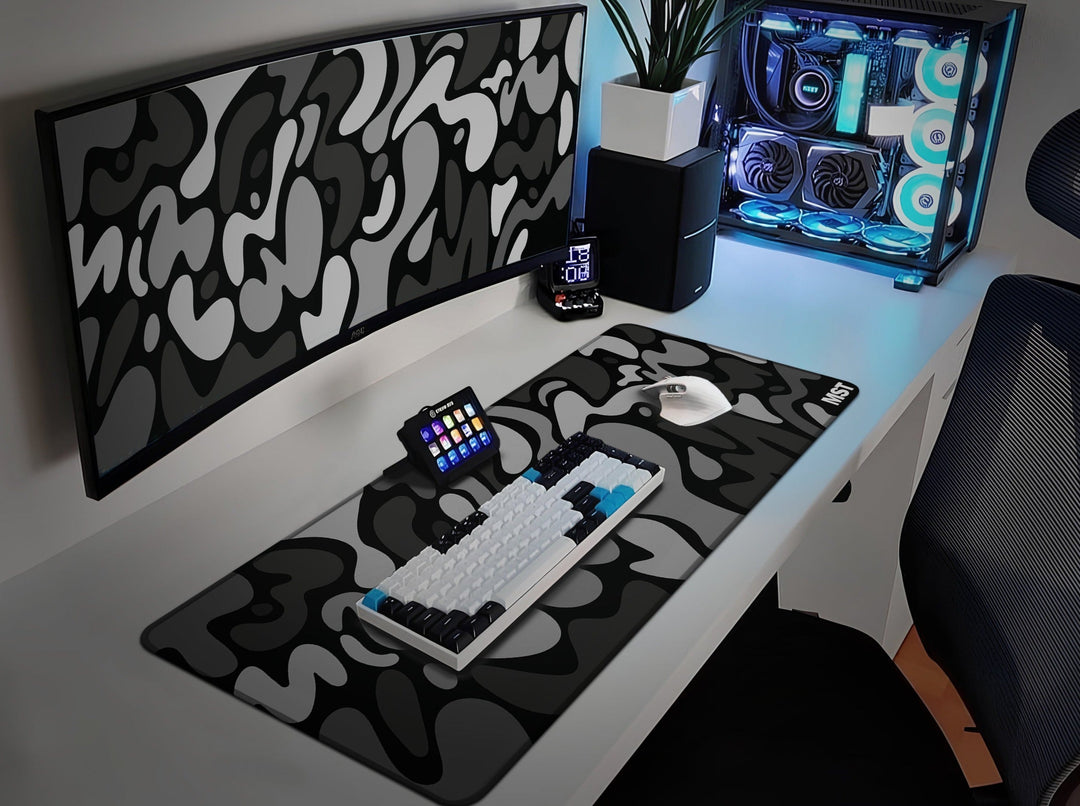 juiced nova mousepad gaming setup black white and grey mousepad for gaming mistlabs brand