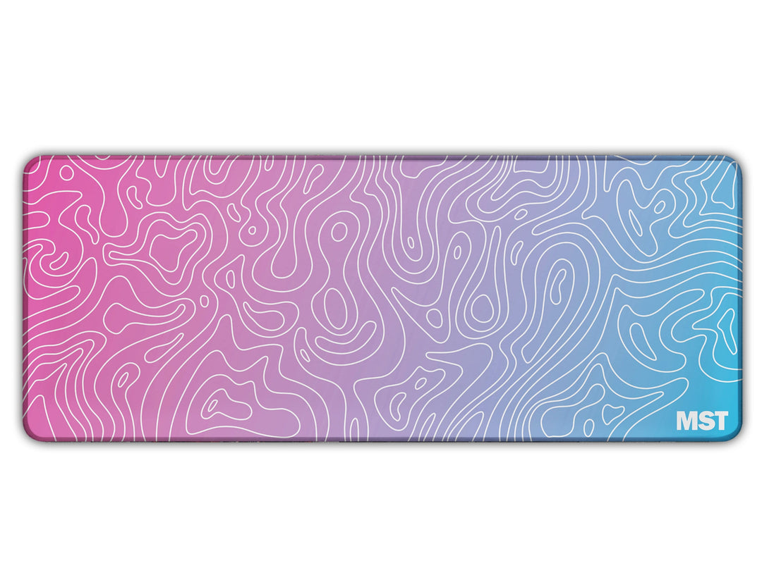 topo mousepad candy color design gaming setup pink and blue and white mousepad for gaming mistlabs brand